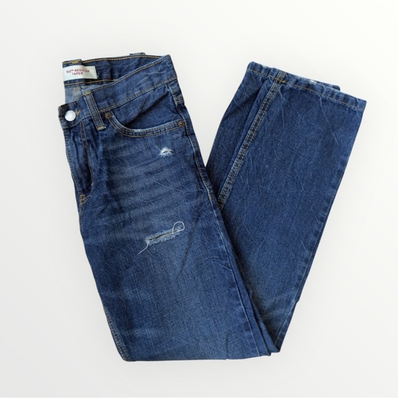 Levi's Other - Levi’s 502 Regular Taper Distressed Ripped Blue Jeans Boys Youth Size 14